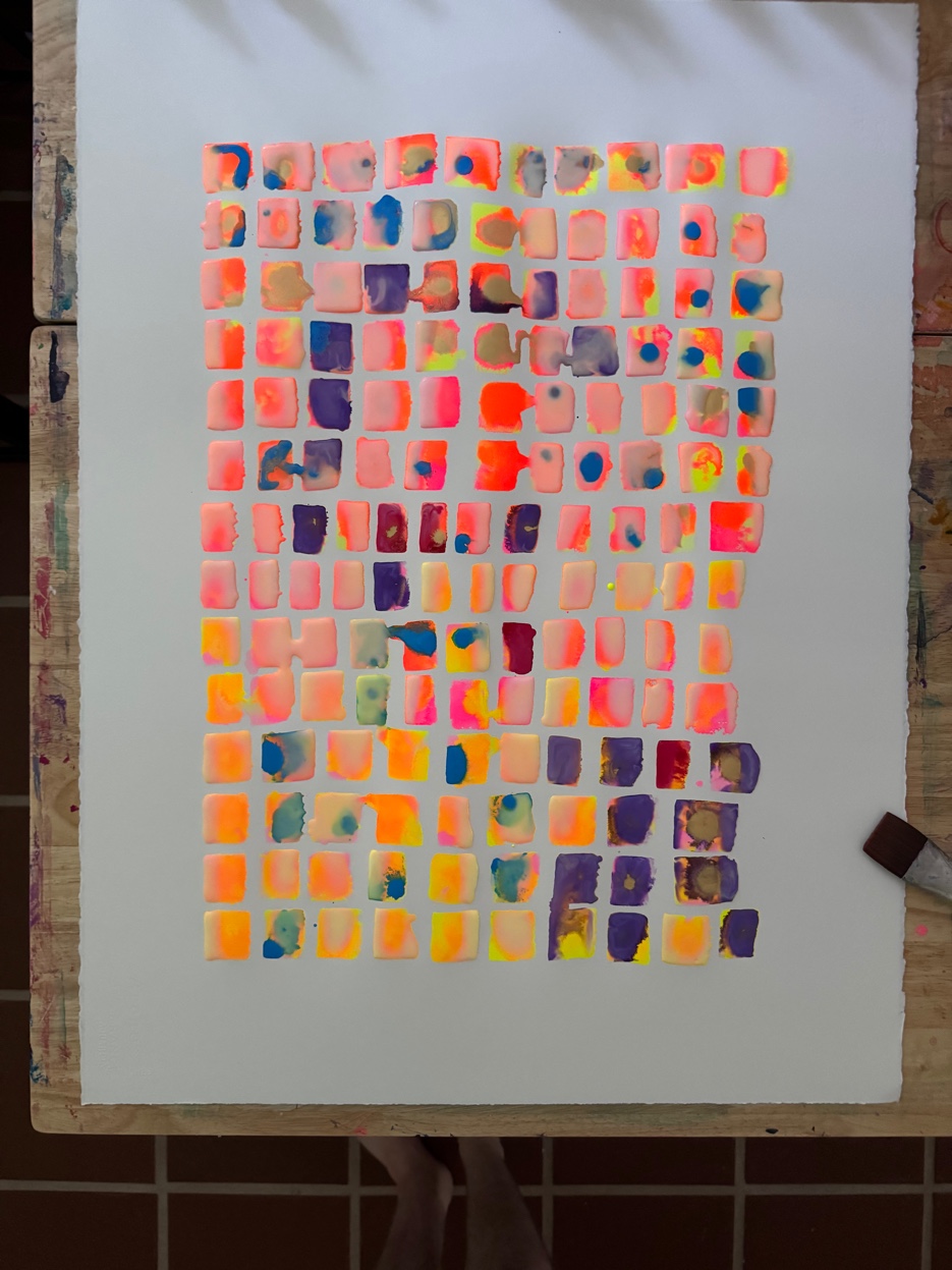 Pink and orange color study