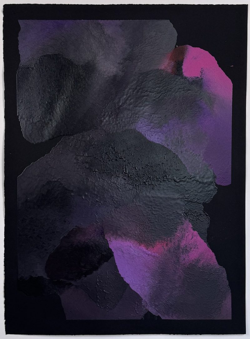 Bloom, 2024, acrylic on watercolor paper, 22 by 30 inches